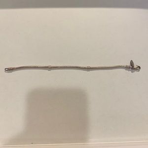 Silver Pandora bracelet.
